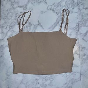 Buffbunny-Material Girl Ribbed Tank - Nude- Medium